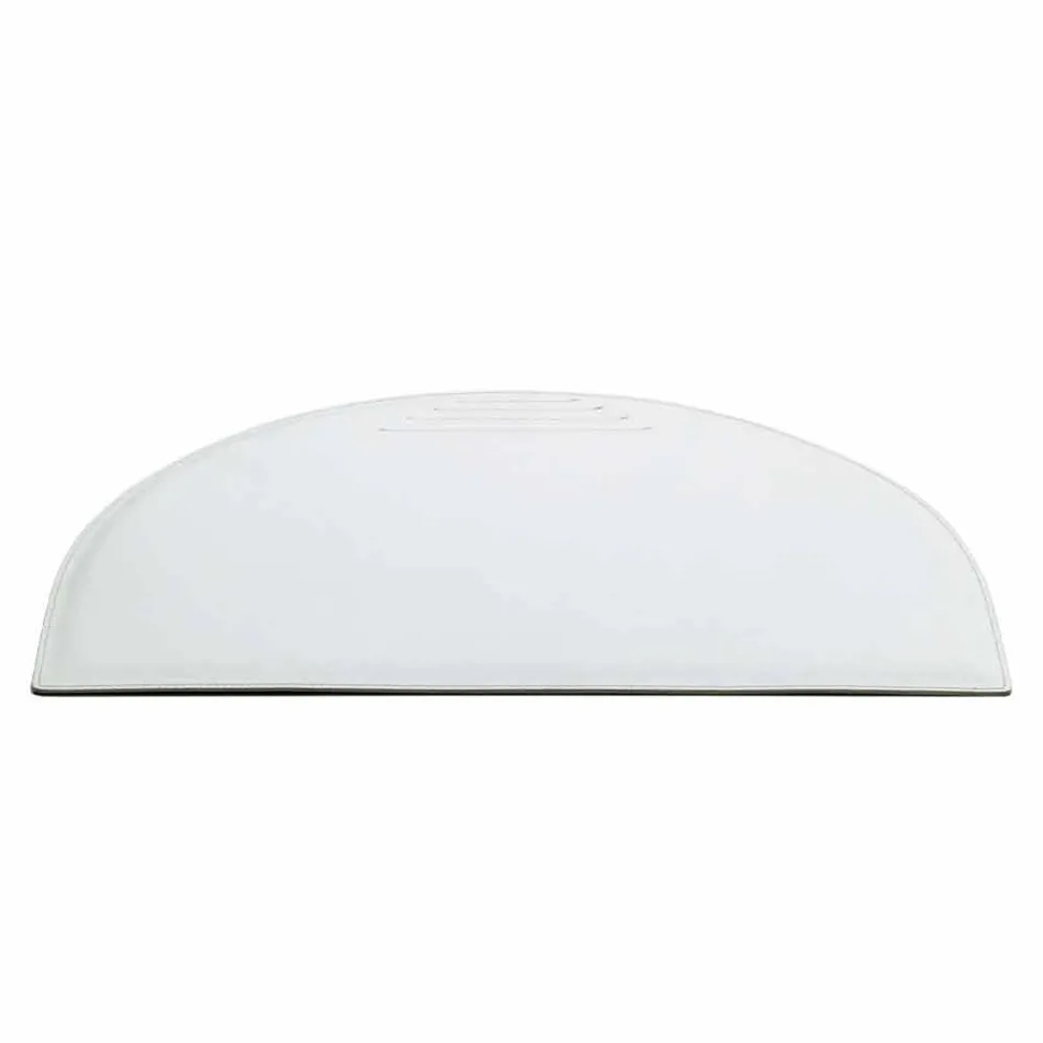 Geregenereerd lederen bureaukussen met penstopnaden Made in Italy - Medea Viadurini