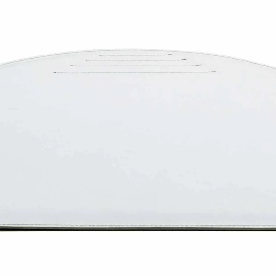 Geregenereerd lederen bureaukussen met penstopnaden Made in Italy - Medea Viadurini