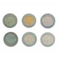 Ronde plastic placemats met kleurrijke exotische decoraties 12 stuks - Casimirro
