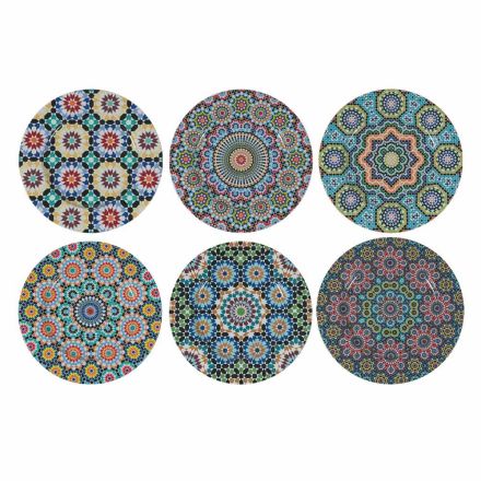 Ronde metalen placeholder plakkaat Marokkaanse decor 12 stuks - Marokko Viadurini