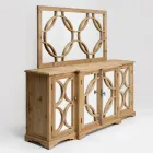 Spiegel van 156x83 cm in verouderd natuurlijk grenenhout - Agosta Viadurini