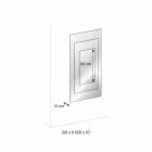 Drielaagse wandspiegel en zwarte structuur Italiaans design - Plaudio Viadurini