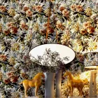 Spiegel op de muur / massief hout op de vloer Grilli York gemaakt in Italië Viadurini