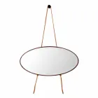 Spiegel op de muur / massief hout op de vloer Grilli York gemaakt in Italië Viadurini