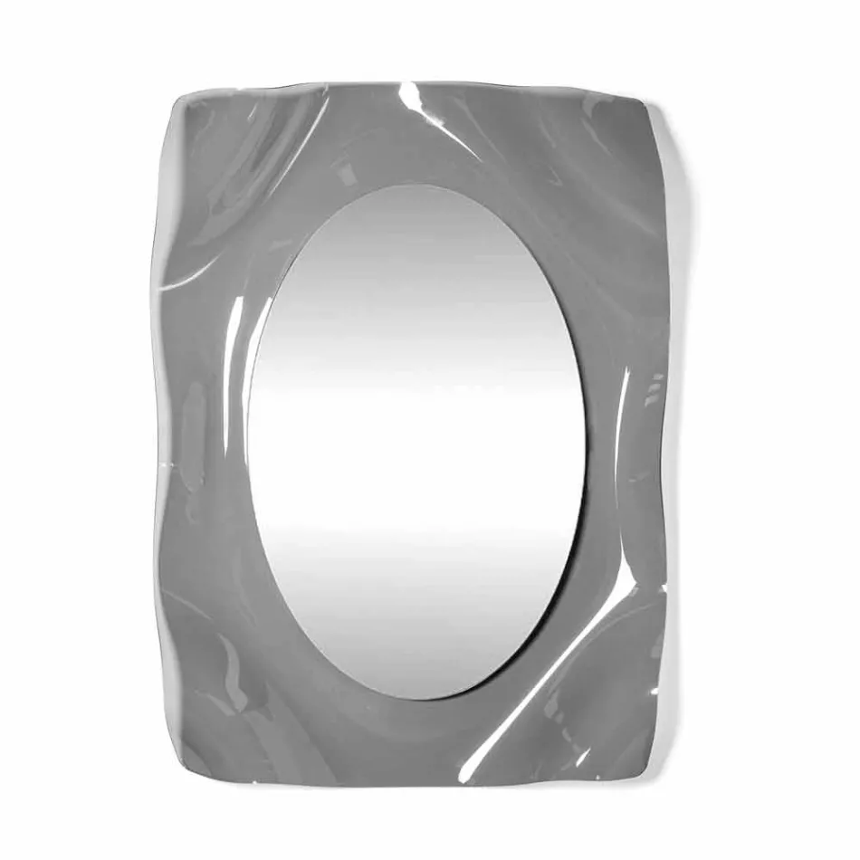 Mirror Muur gerookte Diva modern design, made in Italy Viadurini