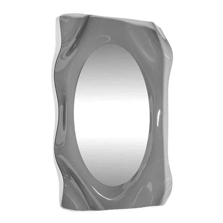 Mirror Muur gerookte Diva modern design, made in Italy Viadurini