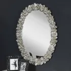 Moderne handgemaakte sparren houten wandspiegel gemaakt in Italië Filippo Viadurini