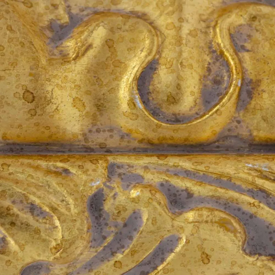 Handgemaakte rechthoekige houten wandspiegel gemaakt in Italië door Nicolò Viadurini