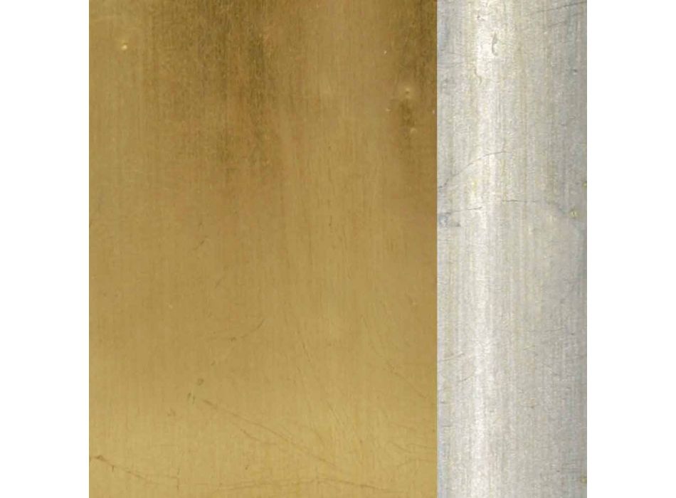 Wandspiegel goud, zilver handgemaakt hout gemaakt in Italië Michele Viadurini