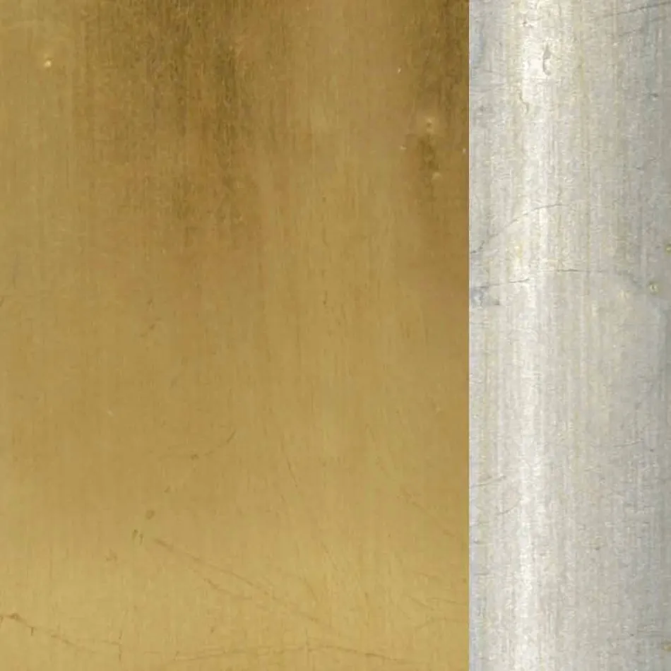 Wandspiegel goud, zilver handgemaakt hout gemaakt in Italië Michele Viadurini