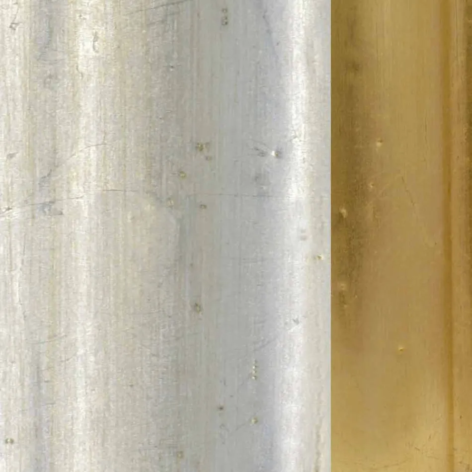 Wandspiegel goud, zilver handgemaakt hout gemaakt in Italië Michele Viadurini