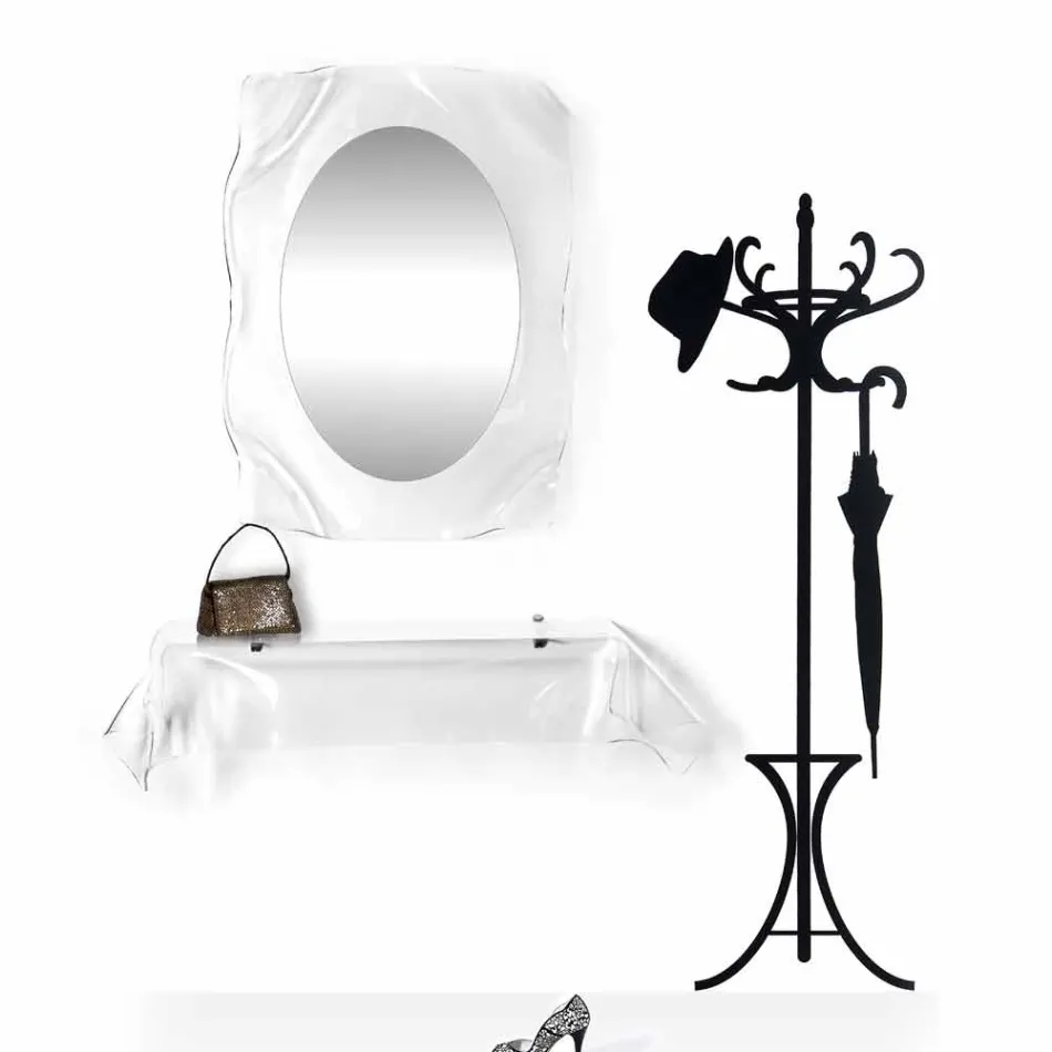 Mirror transparante wand Diva modern design, made in Italy Viadurini