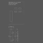 Wandspiegel en 3 gekleurde metalen planken rechts of links - Noelle Viadurini