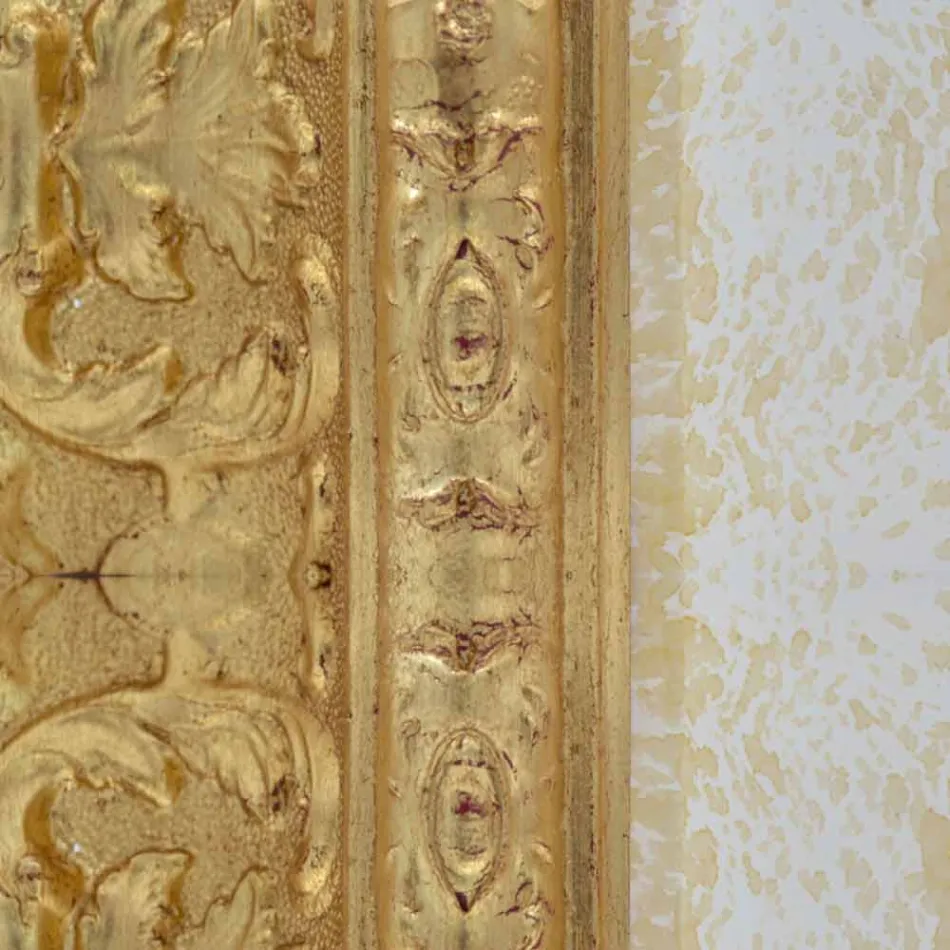 Rechthoekige houten wandspiegel gemaakt in Italië Raphael Viadurini