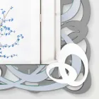 Moderne design rechthoekige gekleurde houten wandspiegel - Amalga Viadurini