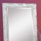 Goud, wit en zilveren wandspiegel gemaakt van hout dat Eugenio in Italië heeft gemaakt Viadurini