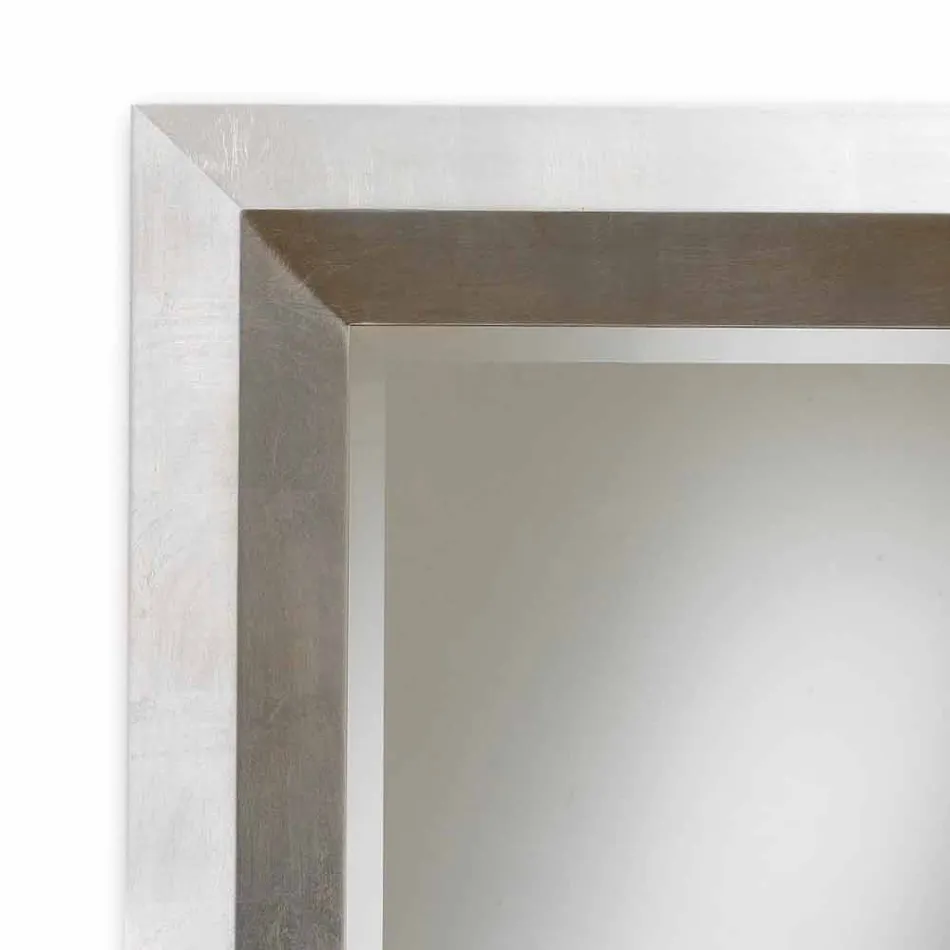 Mirror designer muur met houten frame Lot Viadurini