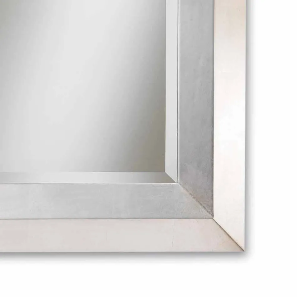 Mirror designer muur met houten frame Lot Viadurini