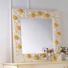 Mirror designer muur versierd met rozen Flower Viadurini
