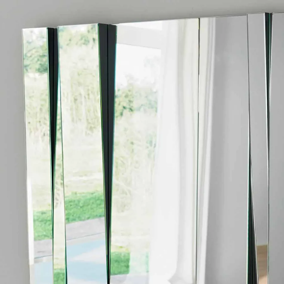 Modern design glazen en metalen wandspiegel Made in Italy - Pallino Viadurini