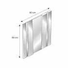 Modern design glazen en metalen wandspiegel Made in Italy - Pallino Viadurini