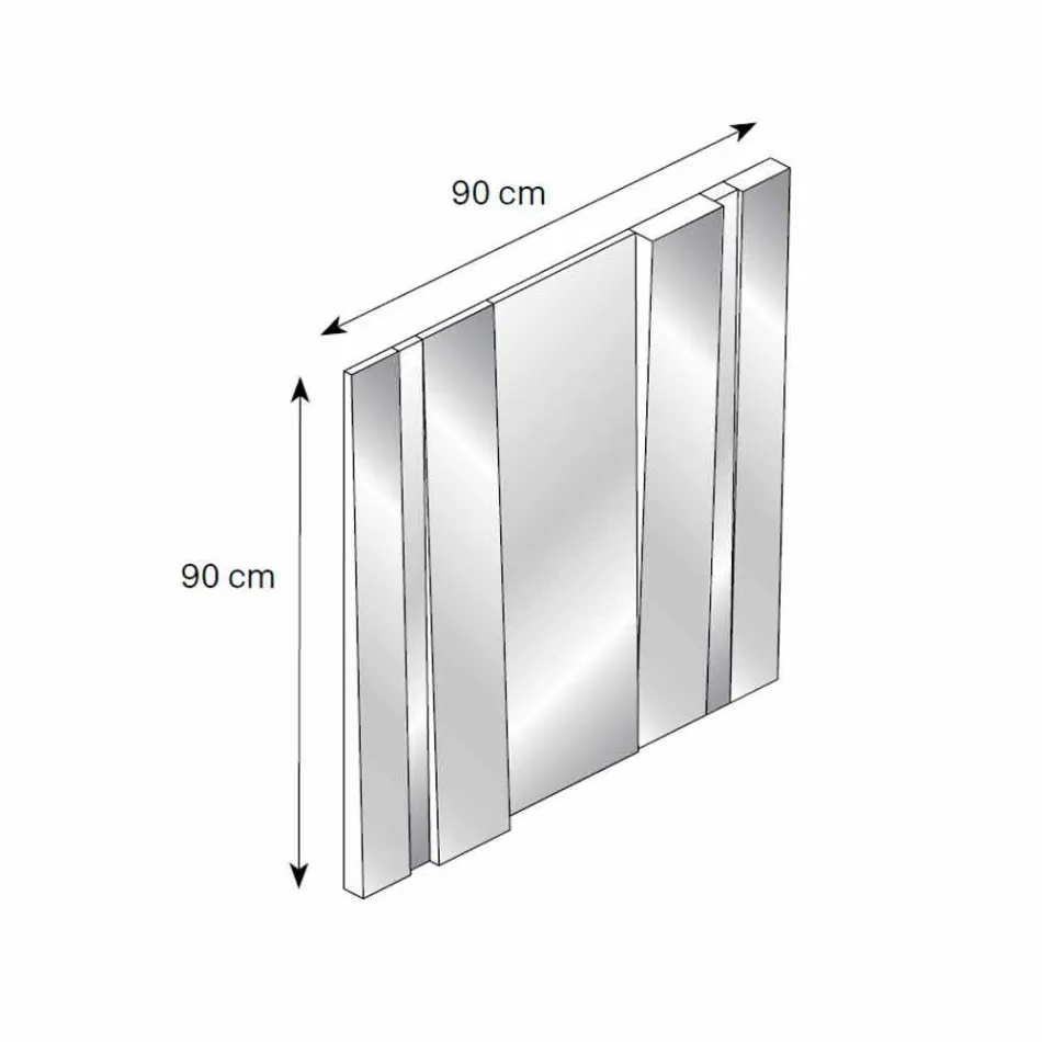 Modern design glazen en metalen wandspiegel Made in Italy - Pallino Viadurini