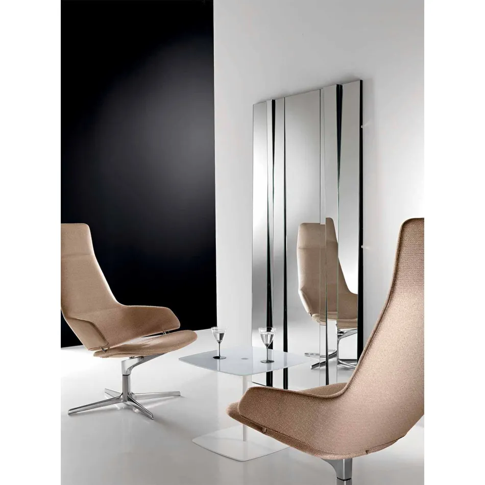 Modern design glazen en metalen wandspiegel Made in Italy - Pallino Viadurini