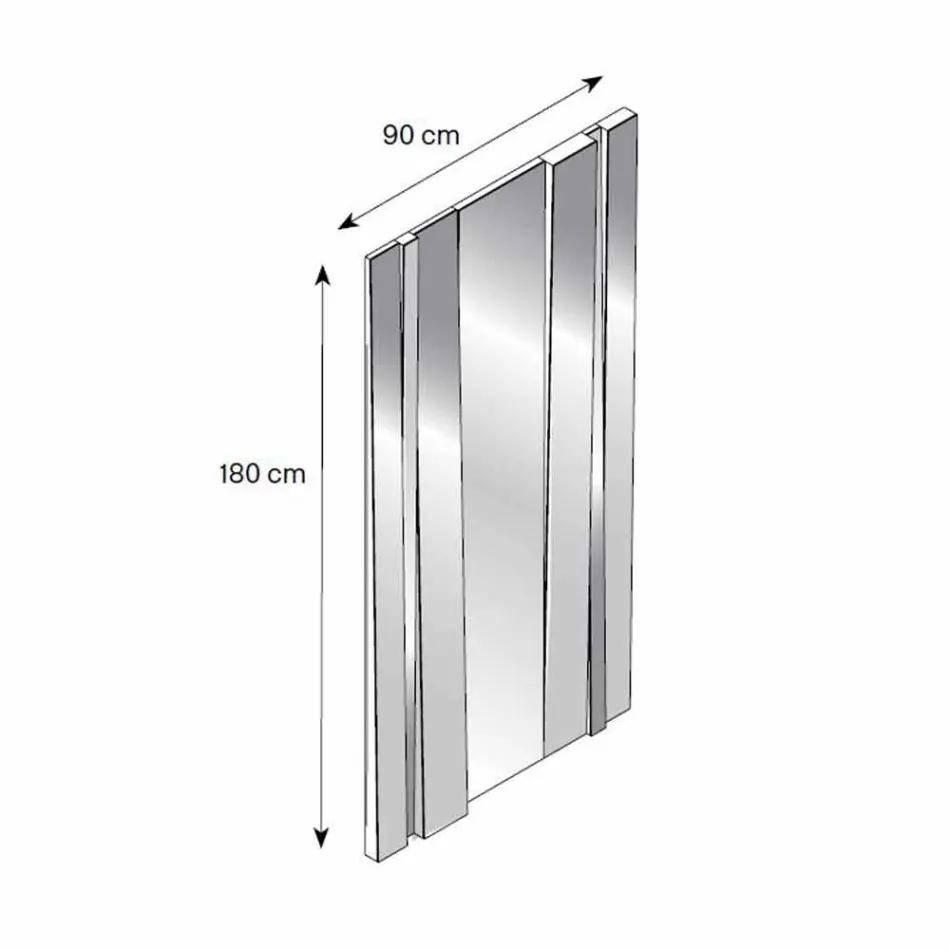 Modern design glazen en metalen wandspiegel Made in Italy - Pallino Viadurini