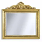 Wandspiegel met hars en houten fries handgemaakt in Italië Ivan Viadurini