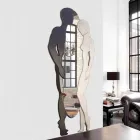 Man & vrouw modern design Mdf wandspiegel met de hand gevormd Viadurini