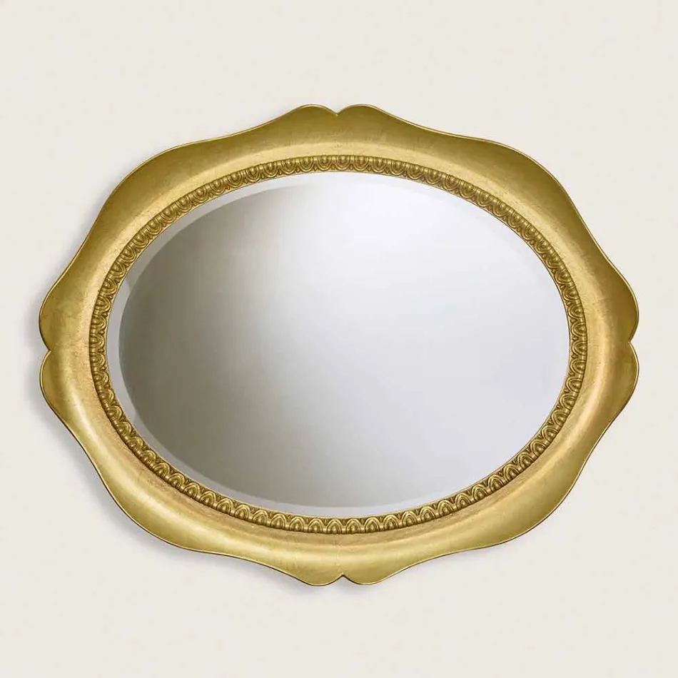 Sparren houten wandspiegel handgemaakt in Italië Franco Viadurini