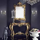 Houten wandspiegel en mdf gemaakt in Italië Andrea console tafelblad Viadurini