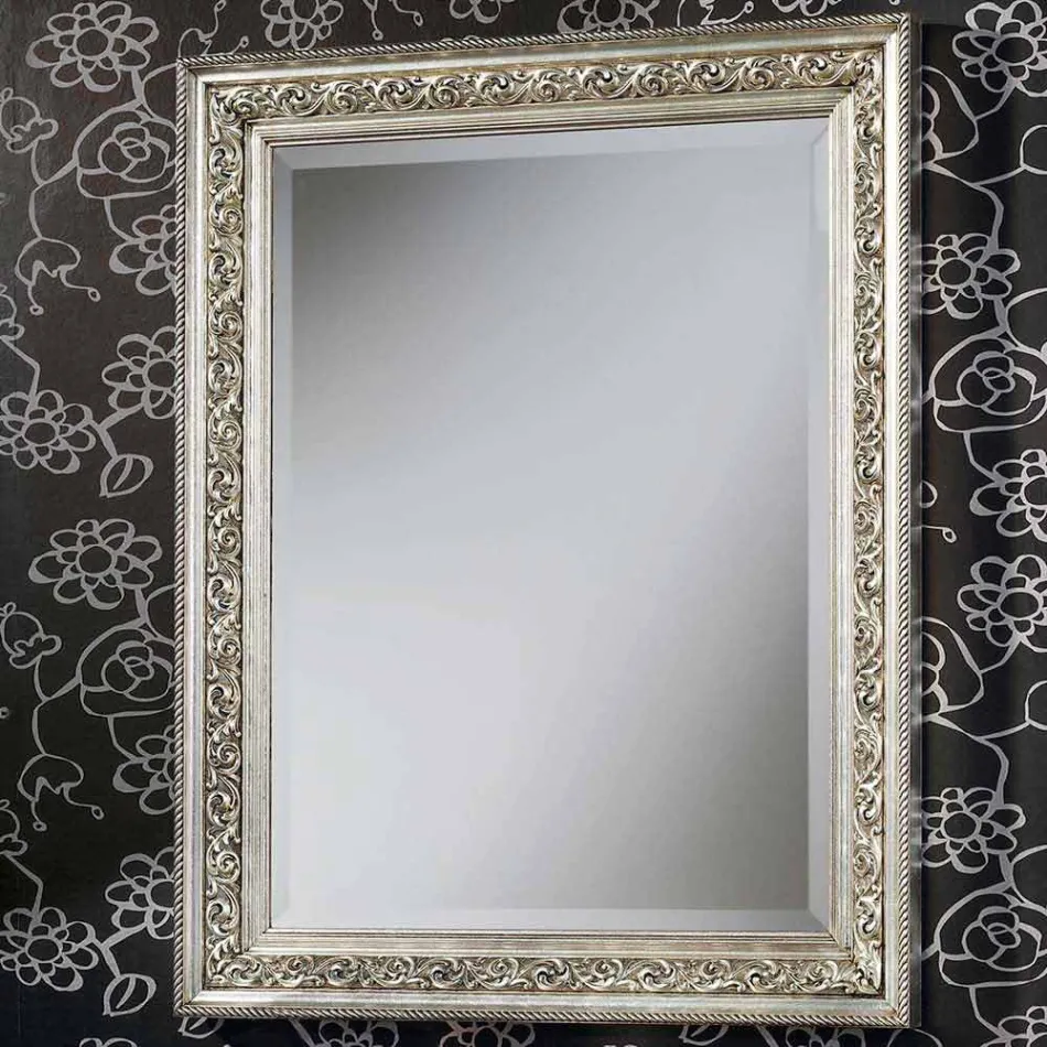 Moderne wandspiegel in hout handgemaakt in Italië Piero Viadurini