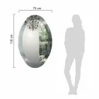 Ovale wandspiegel van golvend kristalglas Made in Italy - Eclisse Viadurini