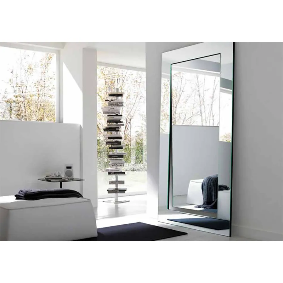 Rechthoekige vloerspiegel van modern design Made in Italy - Salamina Viadurini