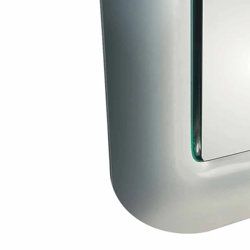 Designspiegel met glazen frame met kristaleffect Made in Italy - Lus Viadurini