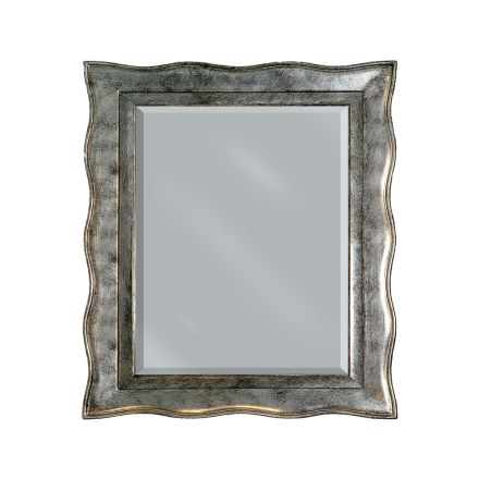Spiegel in bladzilver en grondspiegel gemaakt in Italië - Rongo Viadurini