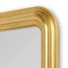 Handbeschilderde houten spiegel in bladgoud gemaakt in Italië - Navona Viadurini