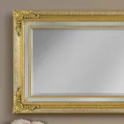 Moderne handgemaakte dennenhouten wandspiegel gemaakt in Italië door Carlo Viadurini