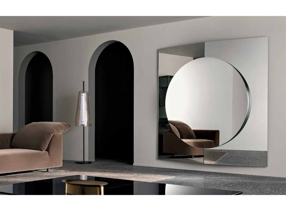 Modern design wandspiegel gemaakt van 3 panelen gemaakt in Italië - Bristol Viadurini