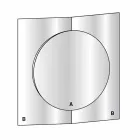 Modern design wandspiegel gemaakt van 3 panelen gemaakt in Italië - Bristol Viadurini