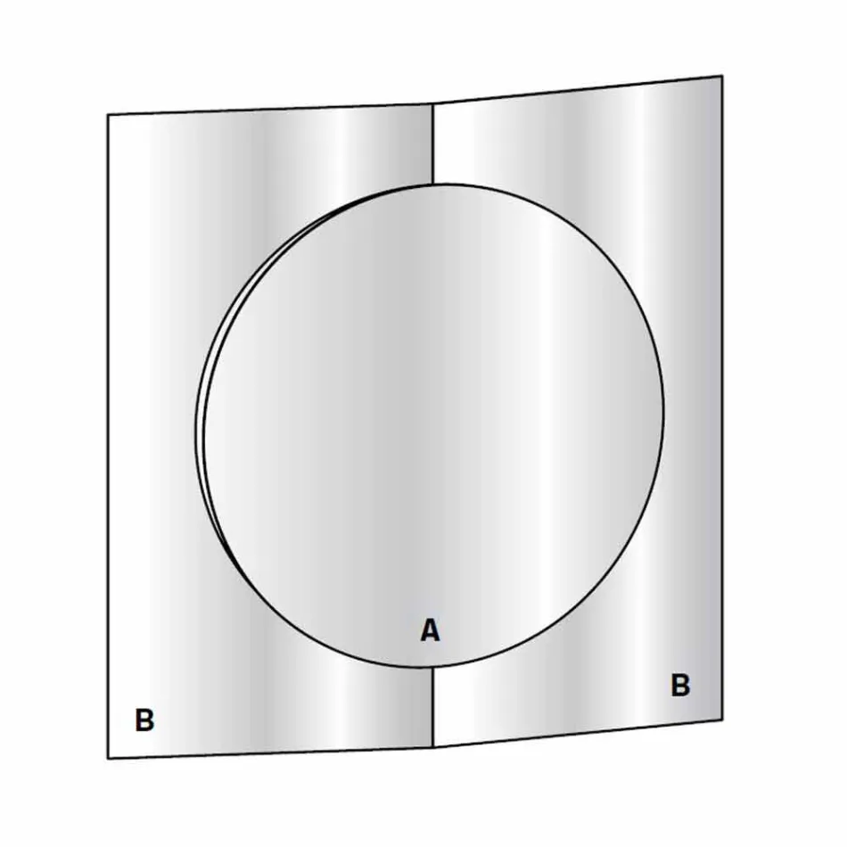 Modern design wandspiegel gemaakt van 3 panelen gemaakt in Italië - Bristol Viadurini