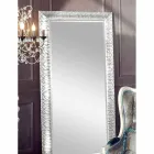 Rechthoekige wandspiegel gemaakt van dennenhout gemaakt in Achille Viadurini