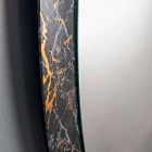 Ovale designspiegel met frame met marmereffect Made in Italy - Denisse Viadurini