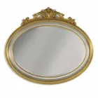 Spiegel muur fries hars en dennenhout gemaakt in Alberto Italië Viadurini