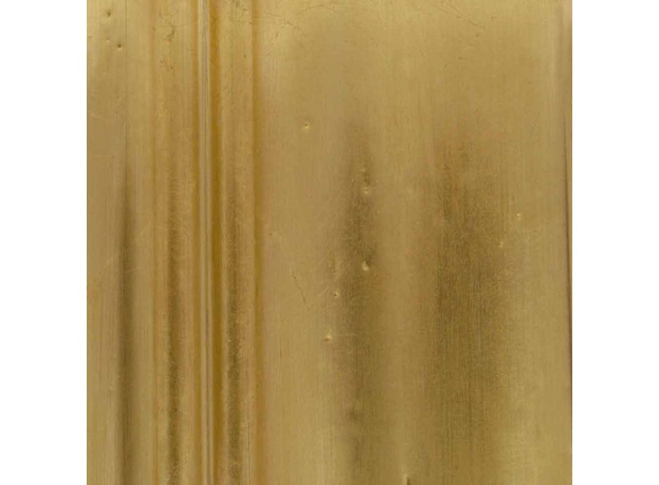 Handgemaakte fir wood wandspiegel in goud, zilver in Italië Francesco Viadurini