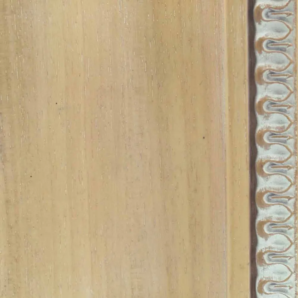 Met de hand gemaakte houten muurspiegel die in Cristian van Italië wordt gemaakt Viadurini