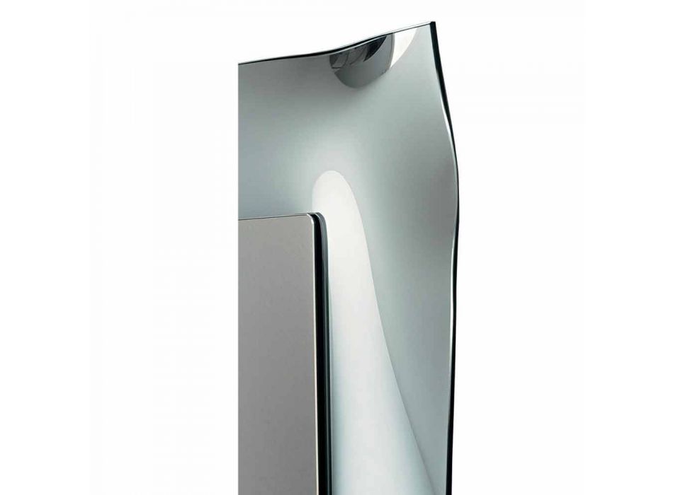 Rechthoekige designspiegel met glazen frame Made in Italy - Eclisse Viadurini