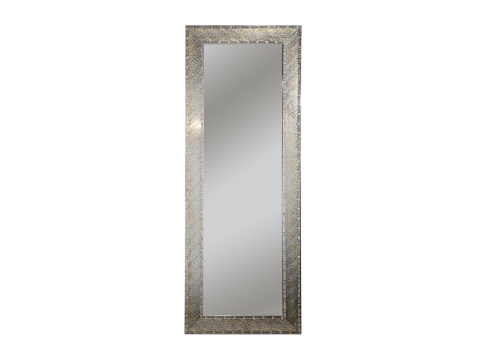 Rechthoekige spiegel in zilver/bladgoud Made in Italy - Anna Viadurini