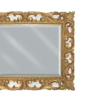 Rechthoekige spiegel in bladgoud en grondspiegel gemaakt in Italië - Rangi Viadurini
